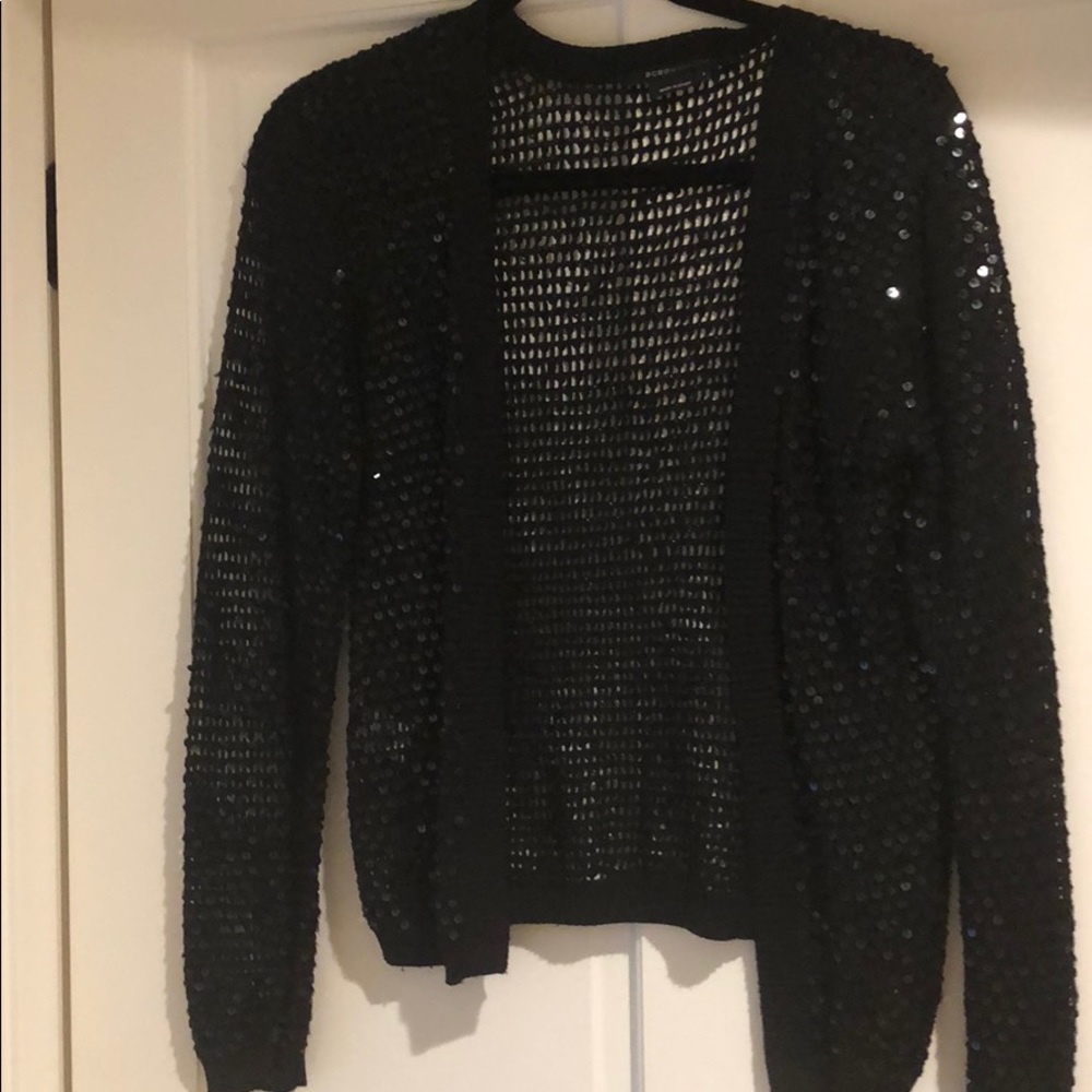 BCBG open work sequin cardigan- 🌟